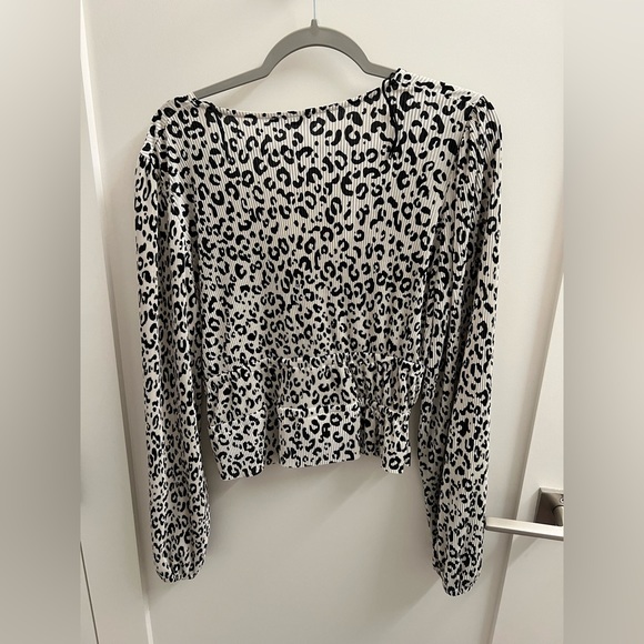 Zara Leopard Print Top | Size L - Picture 3 of 3